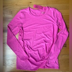 Lily Pulitzer Pink Long Sleeve Luxletic Top